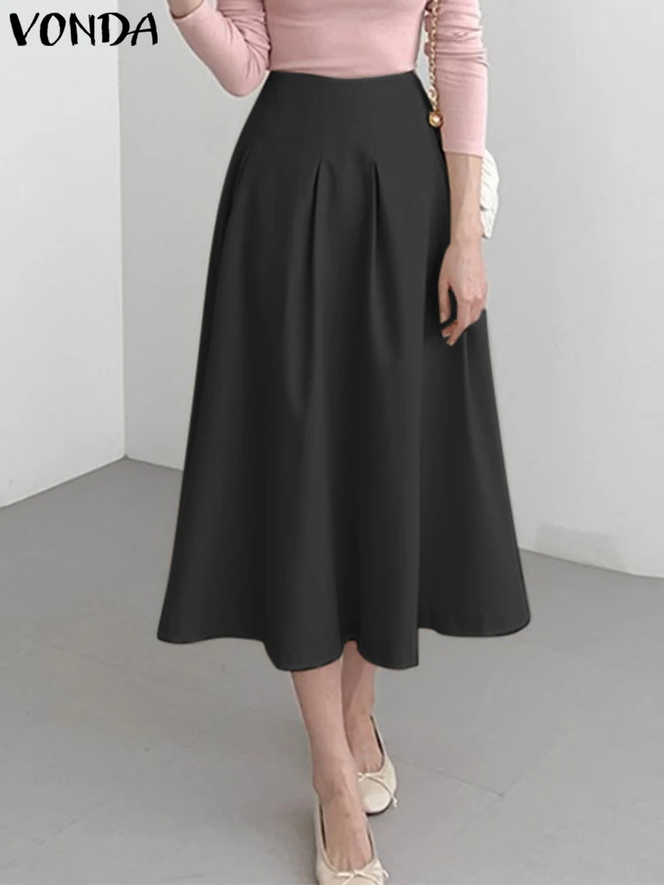 Women Summer Elegant Skirts OL Style Office Skirt VONDA 2023 Casual Solid Color High Waist Pleated Midi Bottoms Streetwear Femme
Women Summer Elegant Skirts OL Style Office Skirt VONDA 2023 Casual Solid Color High Waist Pleated Midi Bottoms Streetwear Femme
