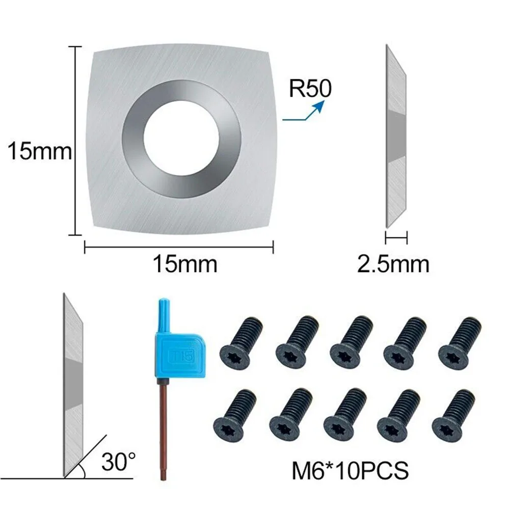 Perfect Replacement Inserts for Your For Wood Turning Tool Carbide Square Inserts of 15*15*25mm 30° R50 10 pieces
Perfect Replacement Inserts for Your For Wood Turning Tool Carbide Square Inserts of 15*15*25mm 30° R50 10 pieces