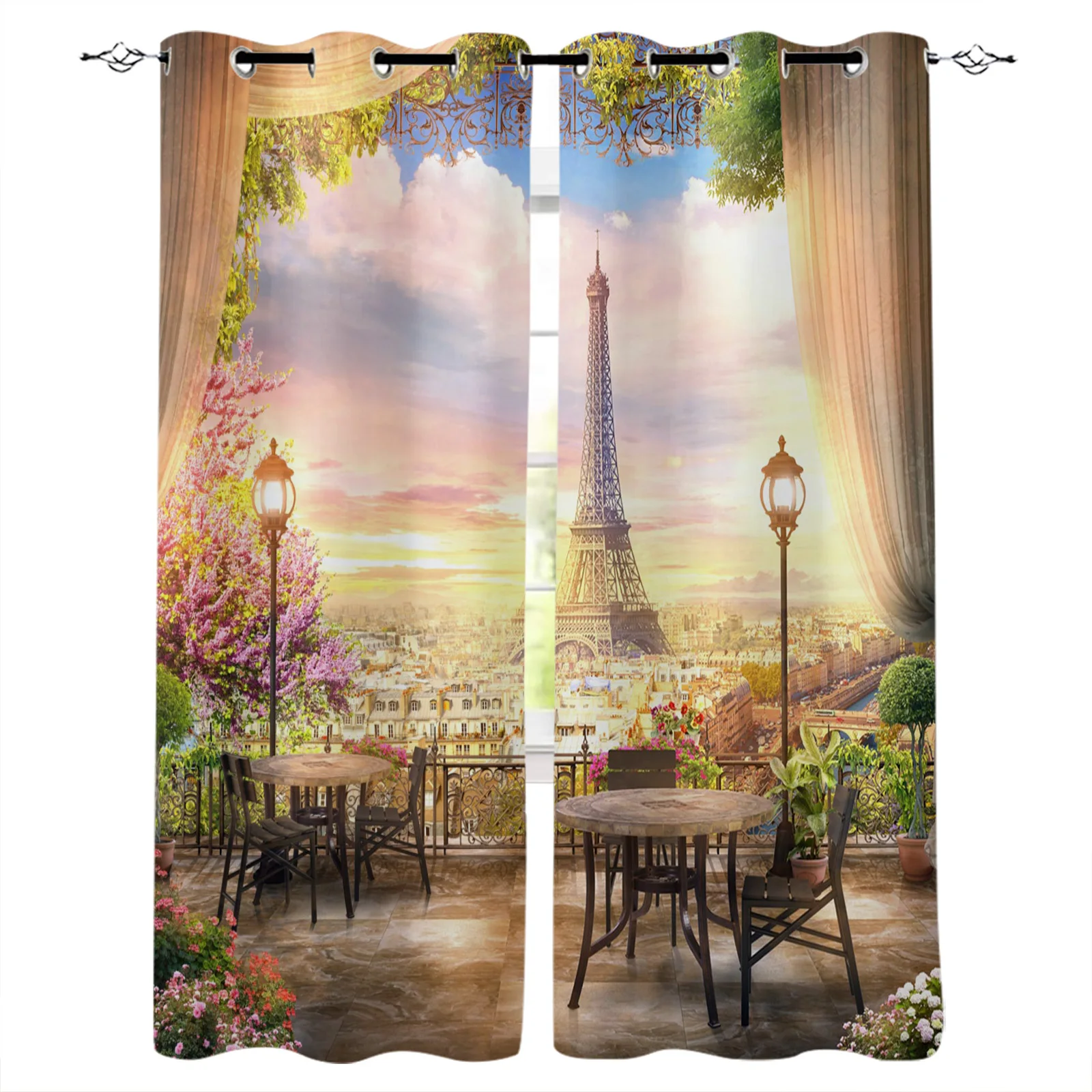Paris Tower Scenic Street Flower Building Blackout Curtains Window Curtains for Bedroom Living Room Decor Window Treatments
Paris Tower Scenic Street Flower Building Blackout Curtains Window Curtains for Bedroom Living Room Decor Window Treatments