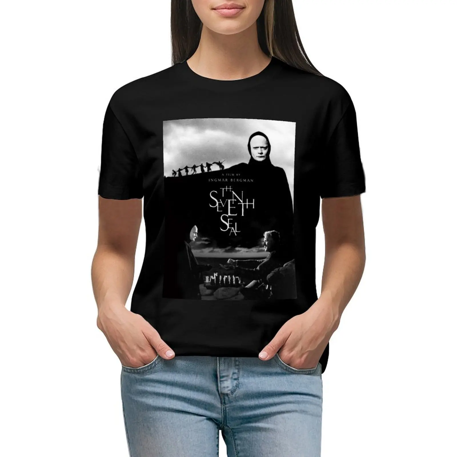 The Seventh Seal vintage T-shirt anime clothes summer tops korean fashion tight shirts for Women
The Seventh Seal vintage T-shirt anime clothes summer tops korean fashion tight shirts for Women