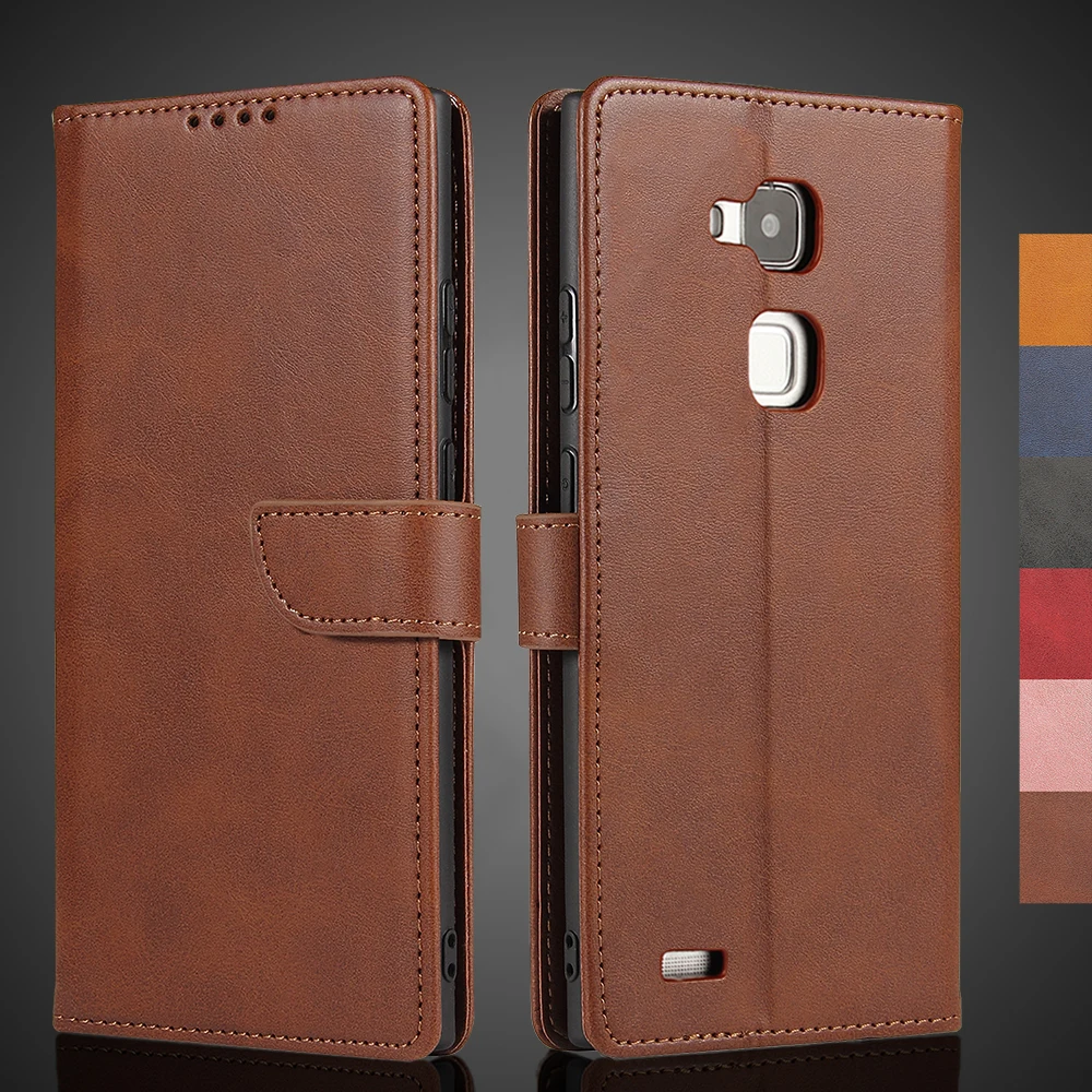 

Pu Leather Wallet Flip Case for Huawei Ascend Mate 7 / Huawei Mate7 Retro Cover Protective Holster Fundas Coque with Lanyard