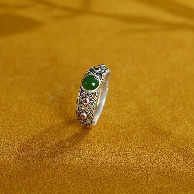 Bagues à motif creux simple pour femmes, cuivre rétro, index ouvert, gothique, accessoires de bijoux pour filles, cadeau de vacances, mode 2