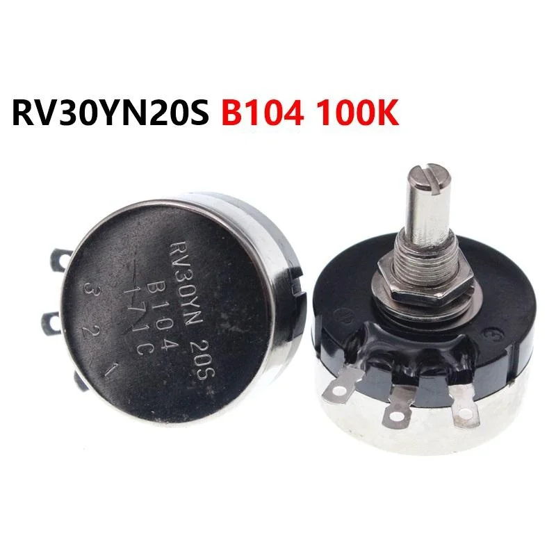 

RV30YN20S B104 100K 3W Single Turn Carbon Film Potentiometer Adjustable Resistor