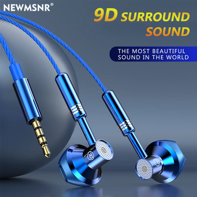 

TWS 9D Stereo Earphones Gamer Headsets In-ear 3.5mm Wired Headphones HiFi Bass Wire Earphone Earbud Phone Headsets With Mic 2024
