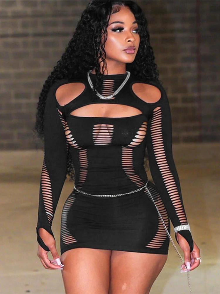 Sexy Bodycon Dress Hollow Out Slim Fit High Waist Mini Dresses Fashion Hip Wrap Long Sleeve Dress 2023 Autumn New Female Clothes
Sexy Bodycon Dress Hollow Out Slim Fit High Waist Mini Dresses Fashion Hip Wrap Long Sleeve Dress 2023 Autumn New Female Clothes