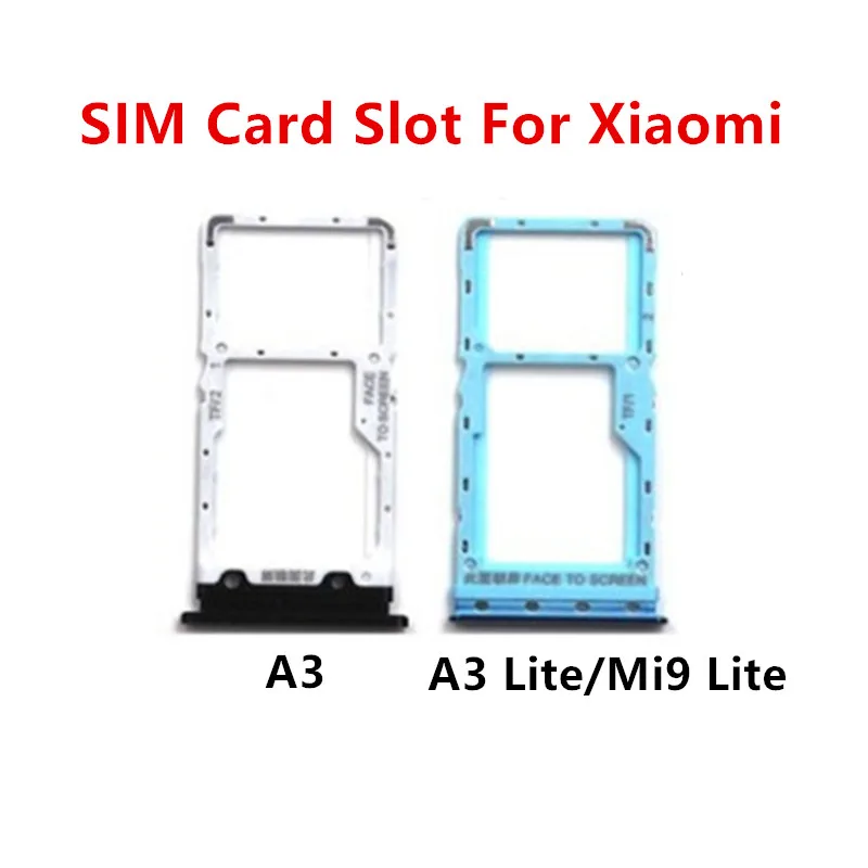 

MiA3 SIM Card Slots For Xiaomi Mi 9 Lite A3 Lite CC9 CC9E Adapters Socket Holder Tray Drawer Replace Housing Repair Parts