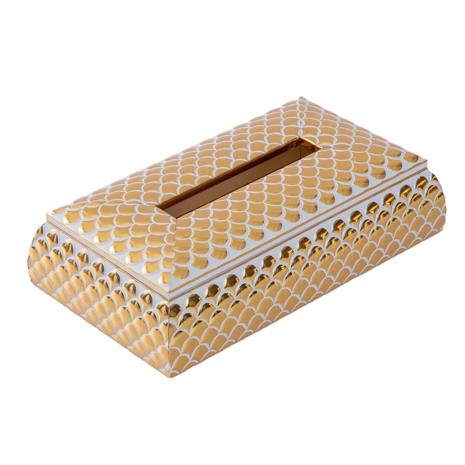 Fish Scales Gold Tissue Box Cover Rectangular Paper Napkin Box Case For Household Office
Fish Scales Gold Tissue Box Cover Rectangular Paper Napkin Box Case For Household Office