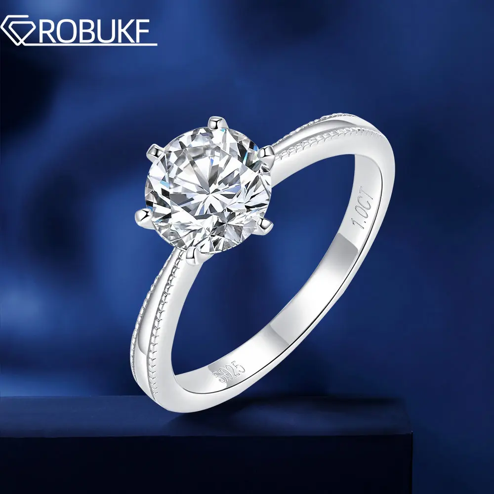 0.5-3ct Real Moissanite Engagement Rings For Women S925 Sterling Silver Lab Diamond Classic Wedding Band Jewelry GRA Certified
0.5-3ct Real Moissanite Engagement Rings For Women S925 Sterling Silver Lab Diamond Classic Wedding Band Jewelry GRA Certified