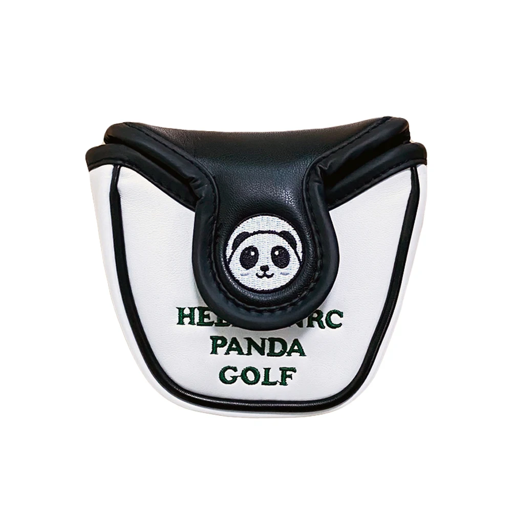Golf Putter Cover Cute Panda Golf Headcover Magic Tape For Mallet Blade Putter Synthetic Leather Golf Club Head Protector Golf Putter Cover Cute Panda Golf Headcover Magic Tape For Mallet Blade Putter Synthetic Leather Golf Club Head Protector