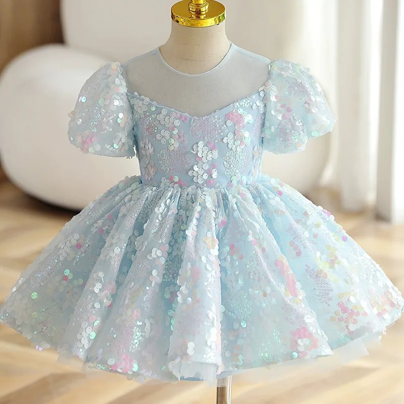 

Baby Lolita Princess Ball Gowns Kids Girl Spanish Dress with Bow Infant Birthday Christening Dresses Children Boutique Clothes
