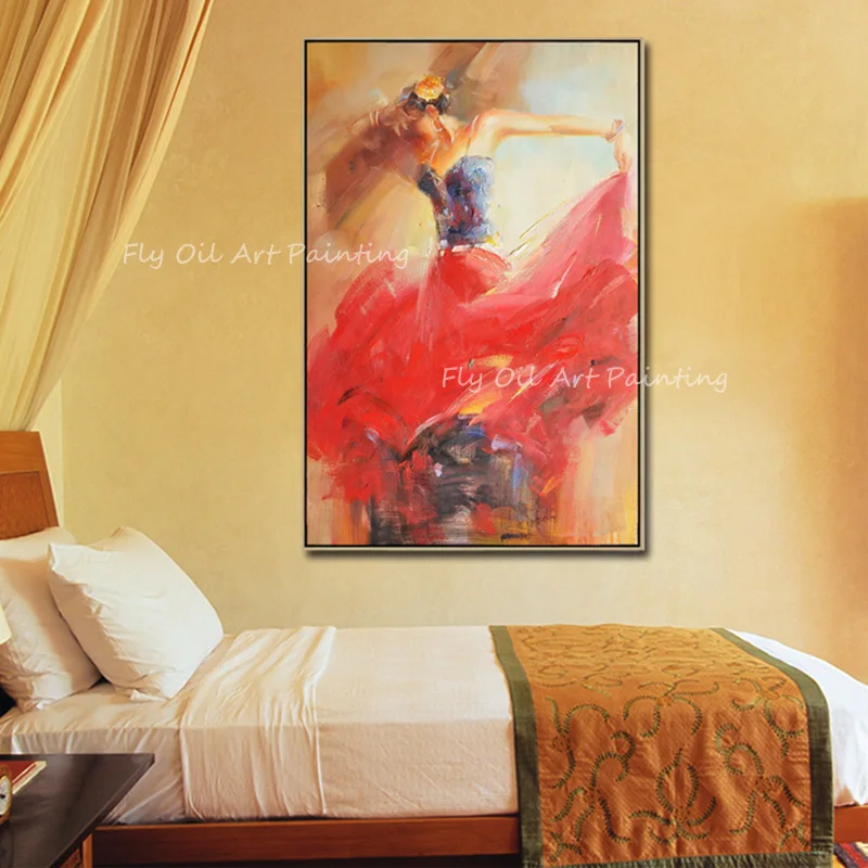 100% Handmade Figure girl dancing with red dress beautiful portrait Art Picture On Canvas For Home and office
100% Handmade Figure girl dancing with red dress beautiful portrait Art Picture On Canvas For Home and office