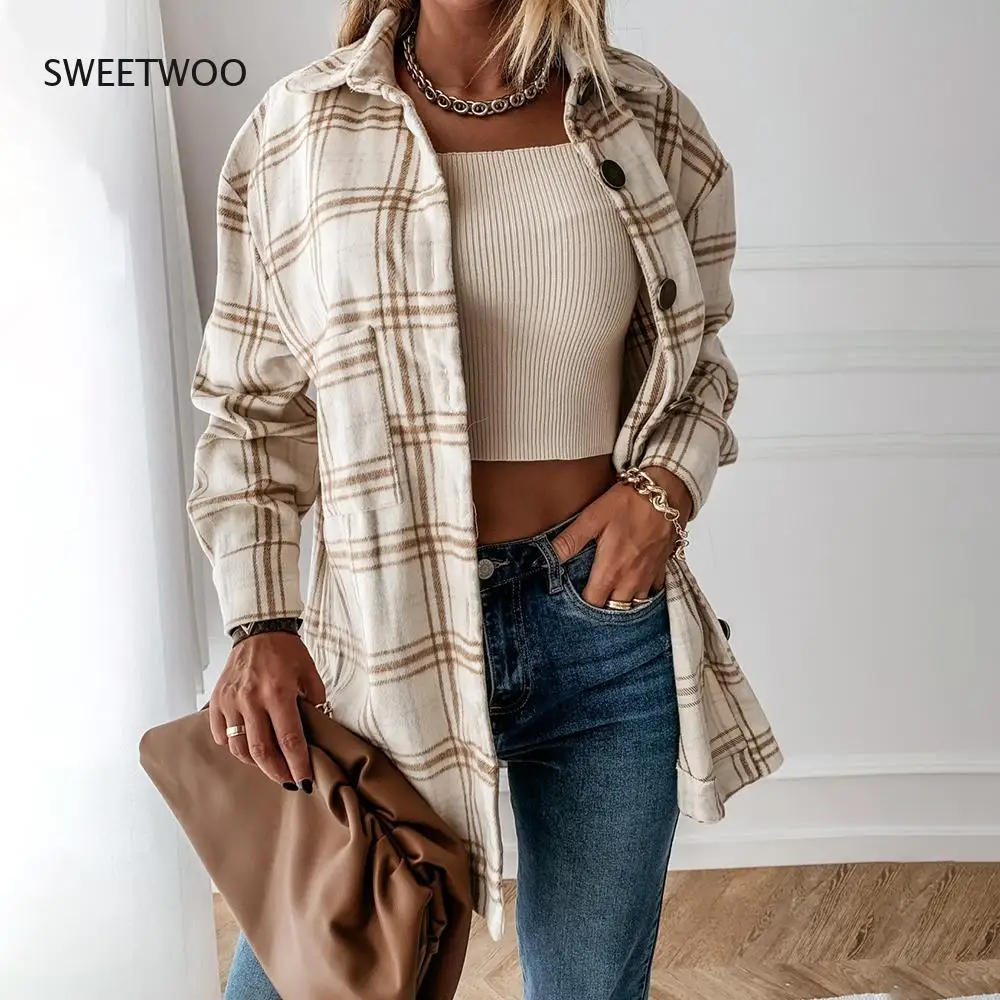 Autumn Spring Vintag Plaid Shirt Women Casual White Long Sleeve Pocket Collared Shirts Top Clothes Fashion New 2021 Fall
Autumn Spring Vintag Plaid Shirt Women Casual White Long Sleeve Pocket Collared Shirts Top Clothes Fashion New 2021 Fall