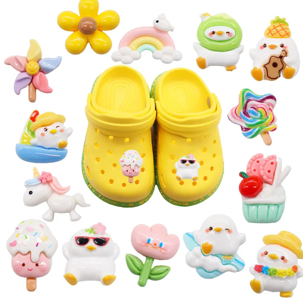 Good Quality 1-14Pcs Adorable Duck Rainbow Cupcake Resin Shoe Button Charms Kids Decorations DIY Birthday Present
Good Quality 1-14Pcs Adorable Duck Rainbow Cupcake Resin Shoe Button Charms Kids Decorations DIY Birthday Present
