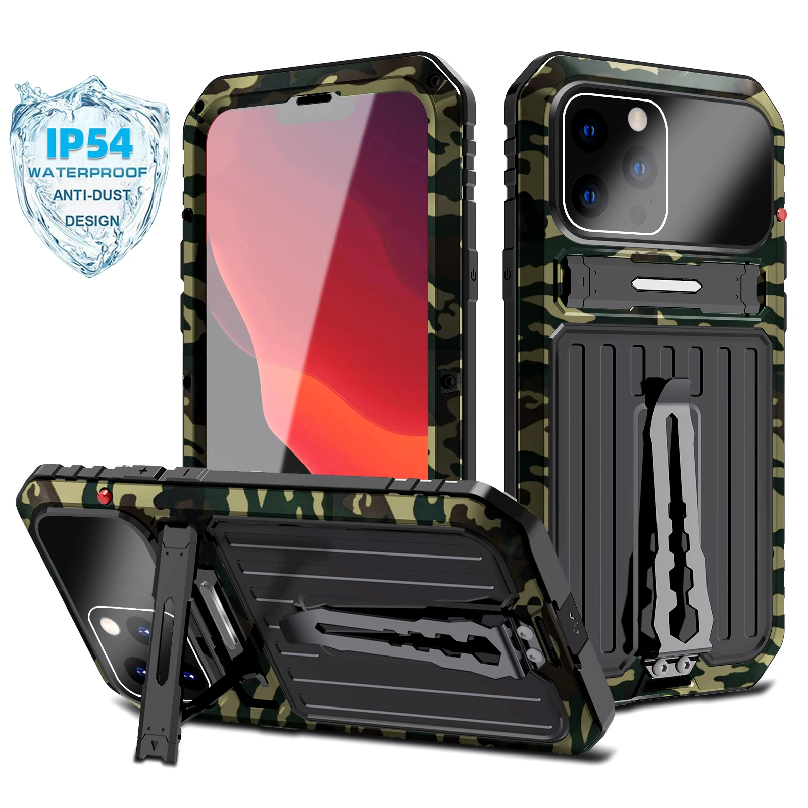 Водонепроницаемый чехол ZSHOW для iPhone 13 Pro Max 12 Pro, полноразмерный чехол с металлической рамой и подставкой, мягкий силиконовый ударопрочный чехол
Водонепроницаемый чехол ZSHOW для iPhone 13 Pro Max 12 Pro, полноразмерный чехол с металлической рамой и подставкой, мягкий силиконовый ударопрочный чехол
