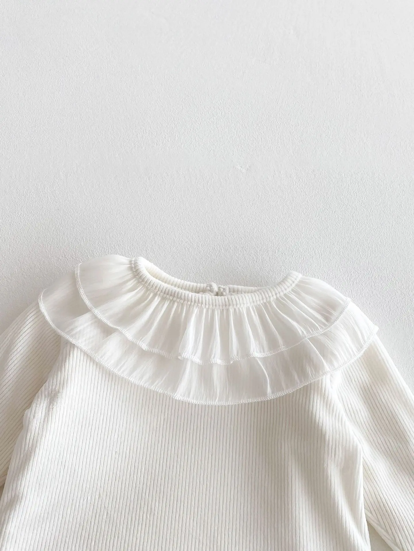 2025 Winter New Baby Girls Ruffle Collar Fleece Tees Infant Solid Bottoming Shirt Toddler Girls Plus Velvet Thick Warm Tops 34 S087cd07f07e64b4c95468a20b11117b52