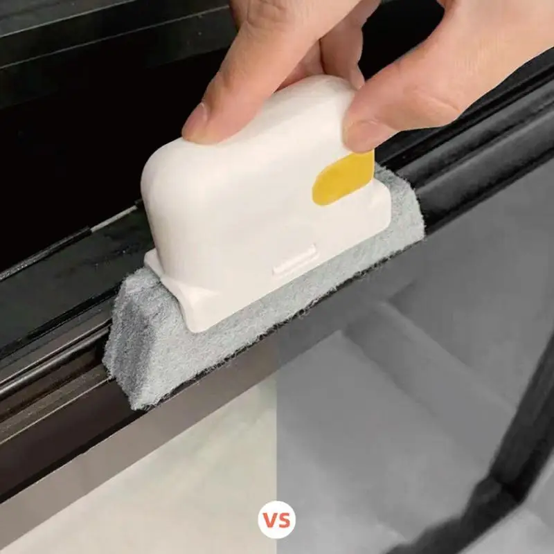

Window Groove Cleaning Brush Windows Slot Cleaner Tool Creative Window Slides And Gaps Cleaning Sponge Household Accessories
