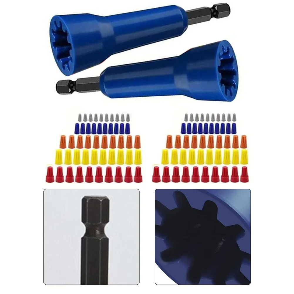 2pcs Electrician Wire Twisting Tools Hex Handle With Wire Cap For Power Drill Driver Swivel Winding Connector Crimping Tools
2pcs Electrician Wire Twisting Tools Hex Handle With Wire Cap For Power Drill Driver Swivel Winding Connector Crimping Tools