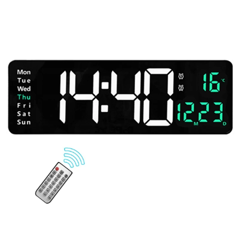 16Inch LED Digital Wall Clock- Alarm Clock/Temp/Date/Week/Timer Remote Adjustable For Home/Gym/Office
16Inch LED Digital Wall Clock- Alarm Clock/Temp/Date/Week/Timer Remote Adjustable For Home/Gym/Office