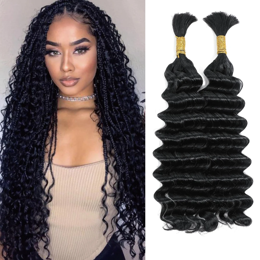 Curly Human Hair Extensions for Boho Braids Human Braiding Hair 100g Deep Wave Human Hair Bulk for Braiding No Weft
Curly Human Hair Extensions for Boho Braids Human Braiding Hair 100g Deep Wave Human Hair Bulk for Braiding No Weft