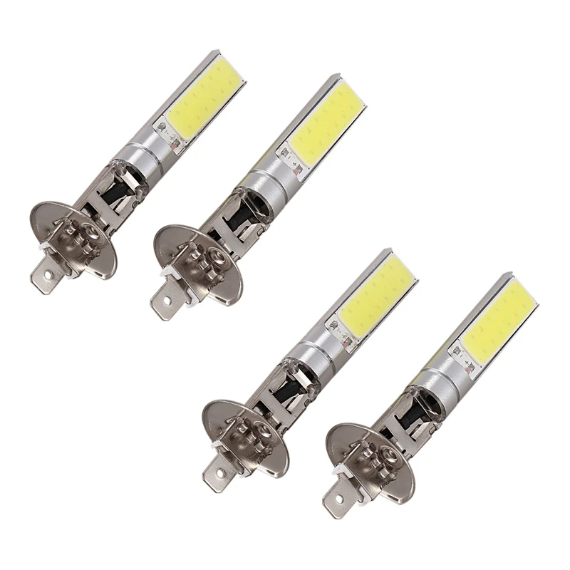 

4X H1 Xenon White 6000K 7.5W COB LED SMD DRL Driving Fog Beam Head Light Bulb