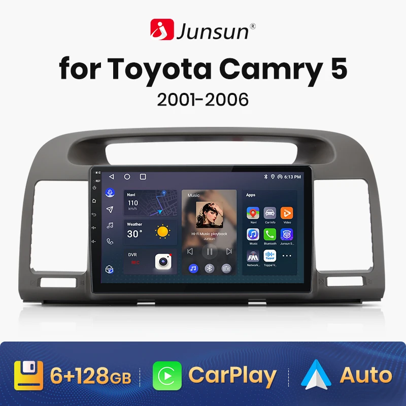 Автомагнитола Junsun V1 для Toyota Camry 5 VX 30 2001-2006, 4G, GPS 
Автомагнитола Junsun V1 для Toyota Camry 5 VX 30 2001-2006, 4G, GPS