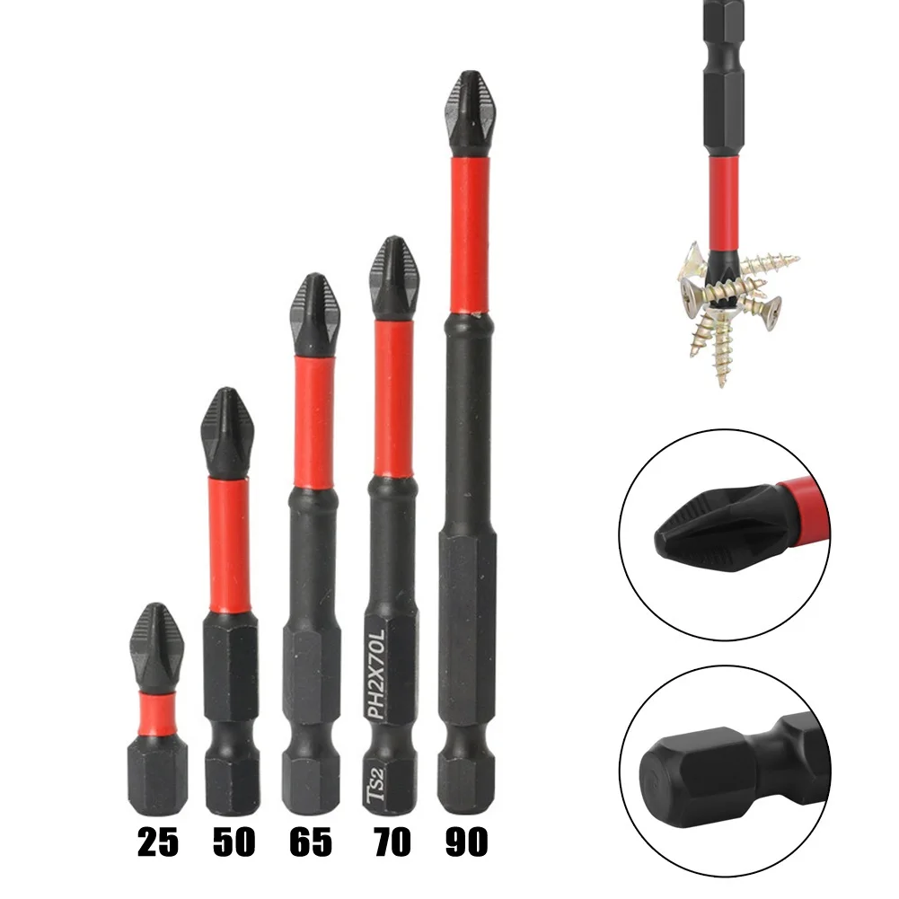 5pcs Magnetic Batch Head Cross Drill Screw Bit Electric Screwdriver Bit Set 25-90mm PH2 Impact Non-Slip Hex Shank Screwdriver
5pcs Magnetic Batch Head Cross Drill Screw Bit Electric Screwdriver Bit Set 25-90mm PH2 Impact Non-Slip Hex Shank Screwdriver
