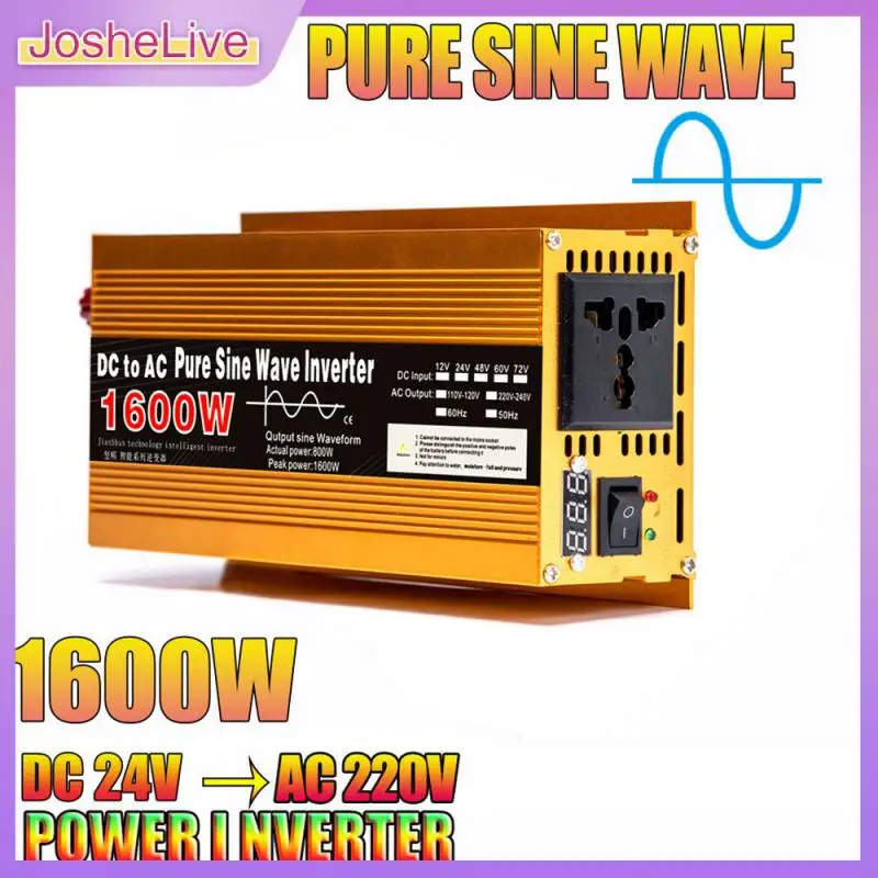 

Pure Sine Wave Inverter DC 12V 24V 48V 60V to 110V 220V 50HZ 60HZ 2000W 3000W 4000W Home Car Power Converter Solar Energy
