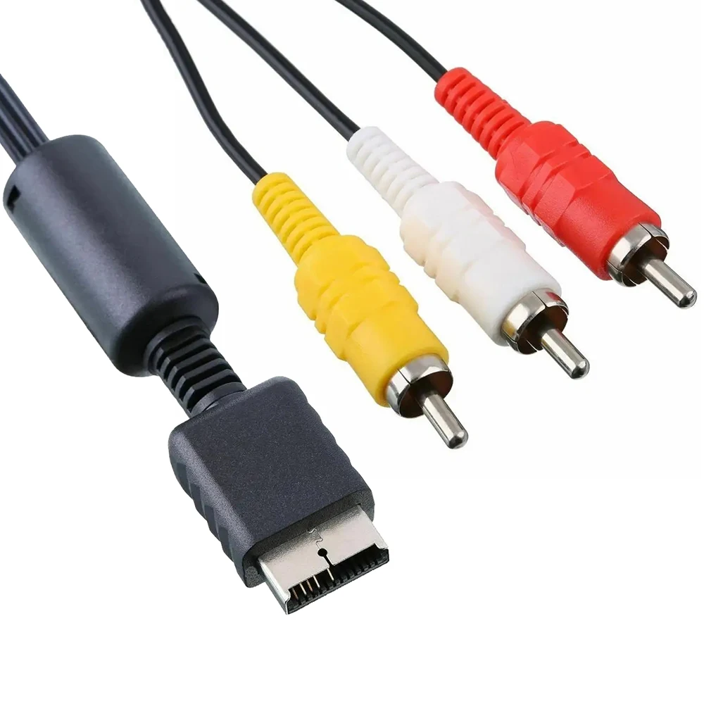 

Nku 1.8m 6ft Audio Video to 3 RCA Composite AV Cable Cord Compatible with Sony Playstation PS2 PS3 Game Console to HDTV Display