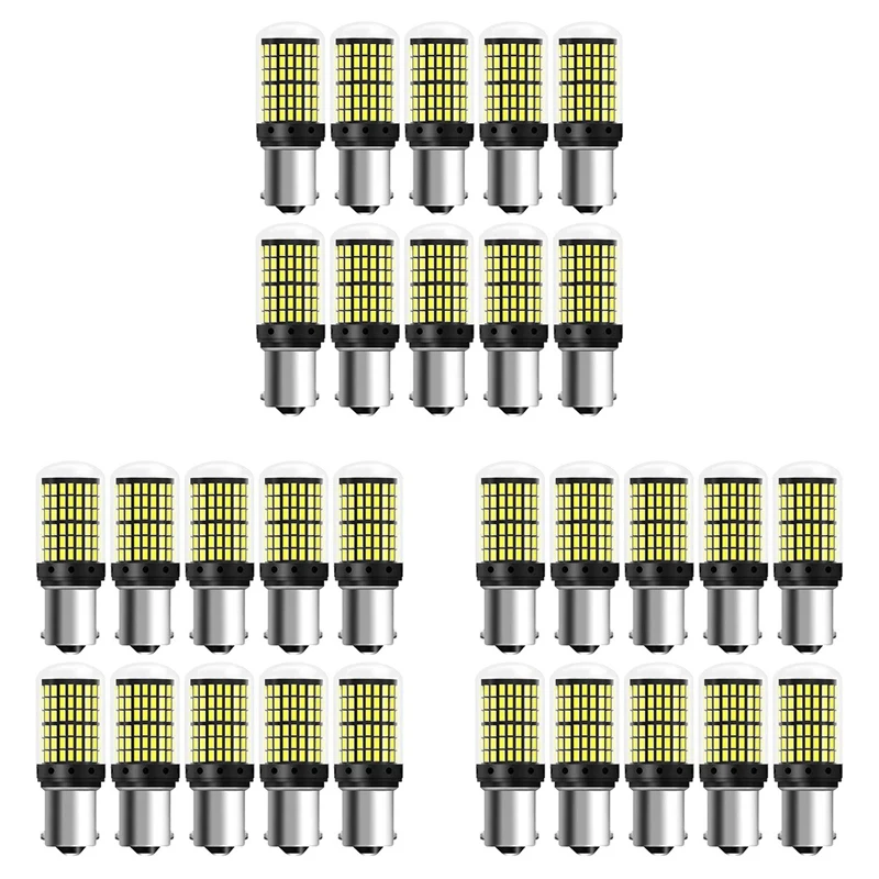 

30PCS 3014 144Smd Canbus 1157 BAY15D P21W 1156 BA15S BAU15S PY21W T20 7440 7443 W21W LED Bulbs Car Turn Signal Light B