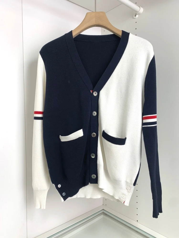 2023 Autumn TTb Cardigan New Patchwork Color Pure Cotton Double Armband Ribbon Men'S And Women'S Loose Casual Knitted Coat
2023 Autumn TTb Cardigan New Patchwork Color Pure Cotton Double Armband Ribbon Men'S And Women'S Loose Casual Knitted Coat