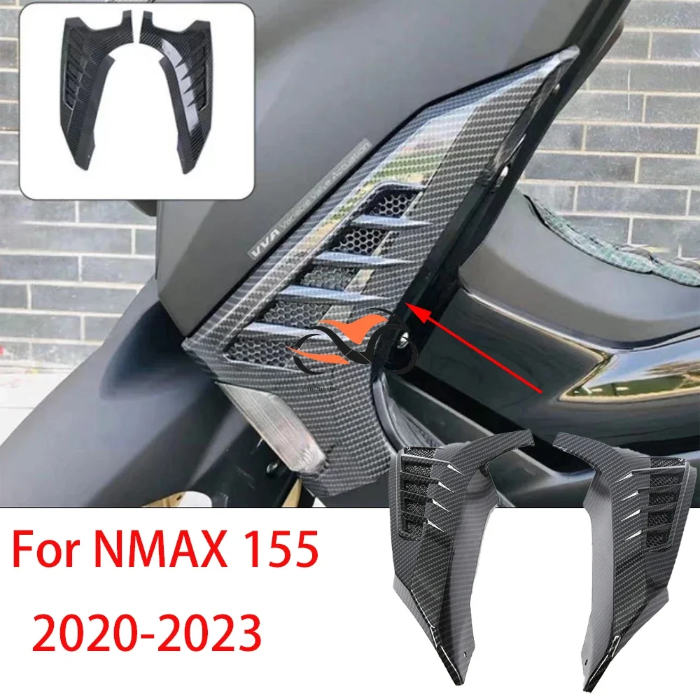 

For Yamaha Nmax155 N-Max 155 2020-2023 Motorcycle accessory Carbon Fiber Turn Signal Light Cover Front Lamp Guards