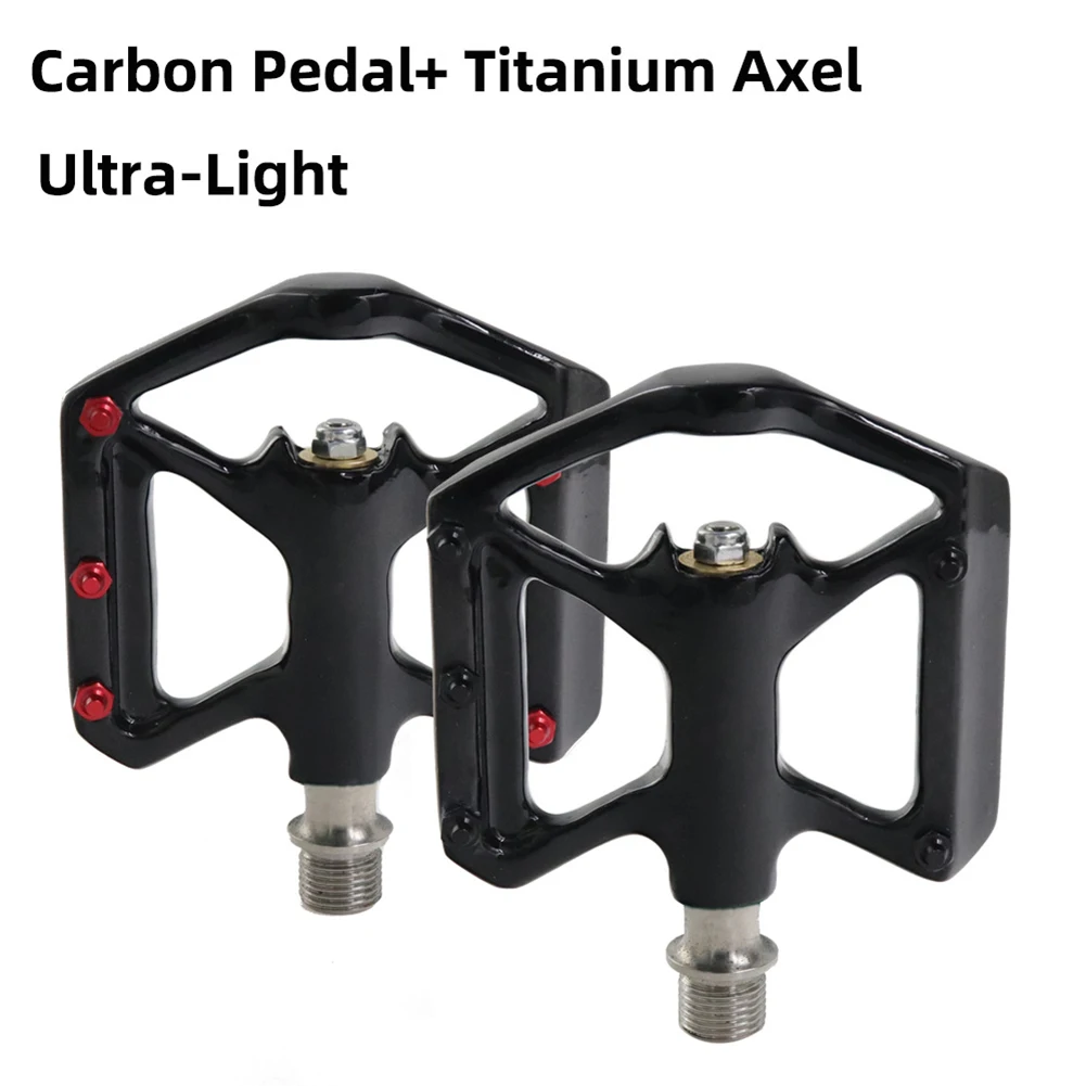 9/16\" Threaded Axle Fixed Gear Bikes. Bicycle Pedal 175g/pair Carbon Fiber Corrosion-Resistant Stable Rotation
9/16\" Threaded Axle Fixed Gear Bikes. Bicycle Pedal 175g/pair Carbon Fiber Corrosion-Resistant Stable Rotation