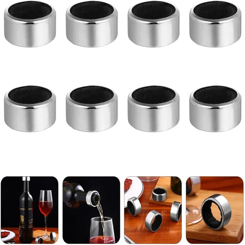 Stainless Steel Wine Bottle Collars Drip Ring Velvet Lined Anti-overflow Wine Drip Catcher for Home Bar Restaurant Outdoor Party
Stainless Steel Wine Bottle Collars Drip Ring Velvet Lined Anti-overflow Wine Drip Catcher for Home Bar Restaurant Outdoor Party