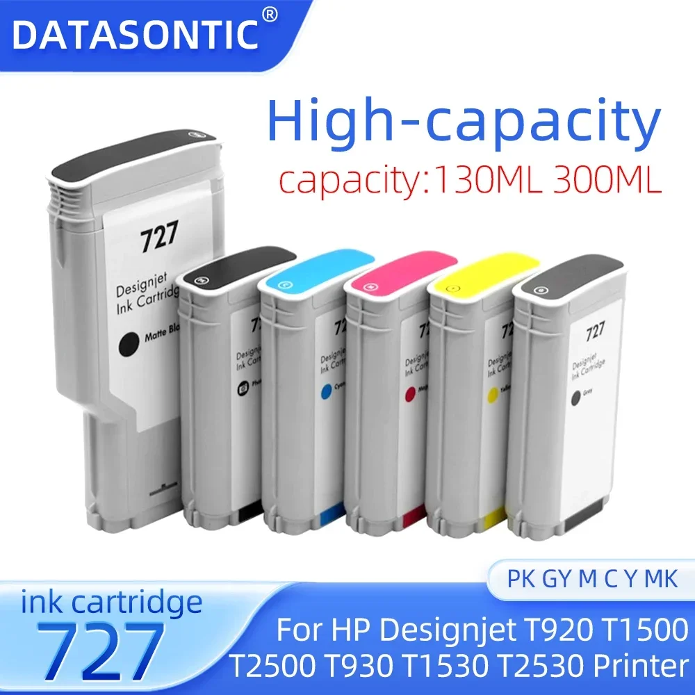 727 Ink Cartridge For HP Designjet T920 T1500 T2500 T2530 Printer Compatible hp727 Inkjet Color ink cartridge130ML 300ML
727 Ink Cartridge For HP Designjet T920 T1500 T2500 T2530 Printer Compatible hp727 Inkjet Color ink cartridge130ML 300ML