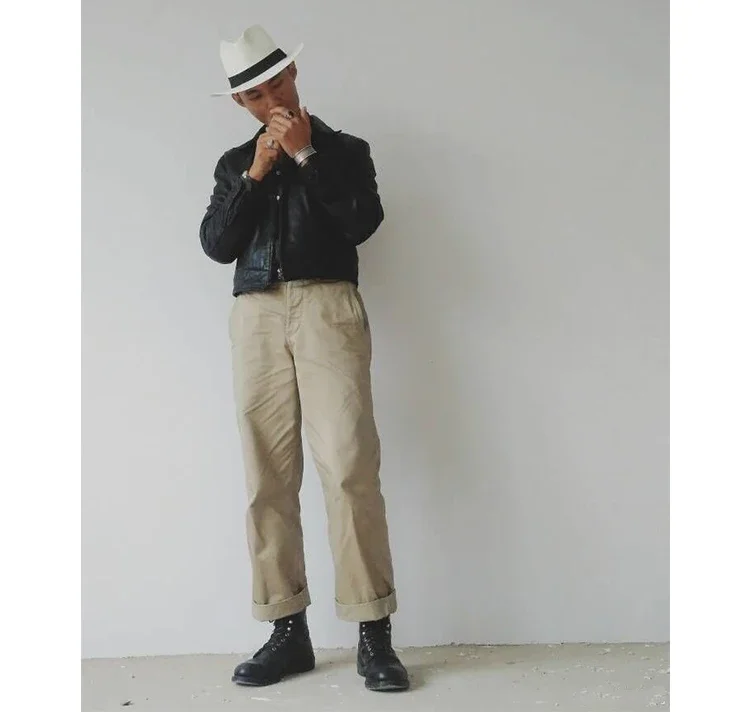 Rugged Bronson Army Chino Trousers 1942 Pattern Khakis Military Style Casual Pants 35