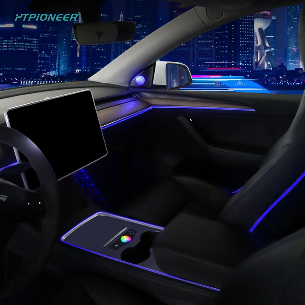 

Автомобильные аксессуары, атмосферные светодиодные внутренние Автомобильные фары, интерьер автомобиля, внешнее освещение для Tesla модели Y 3 X