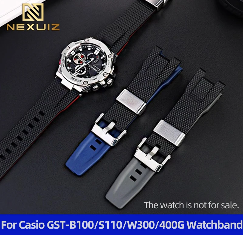 

Waterproof and Sweat Resistant Resin Watch with Accessories For Casio G-shock GST-B100/S110/W300/400G Watchband Men's Bracelet