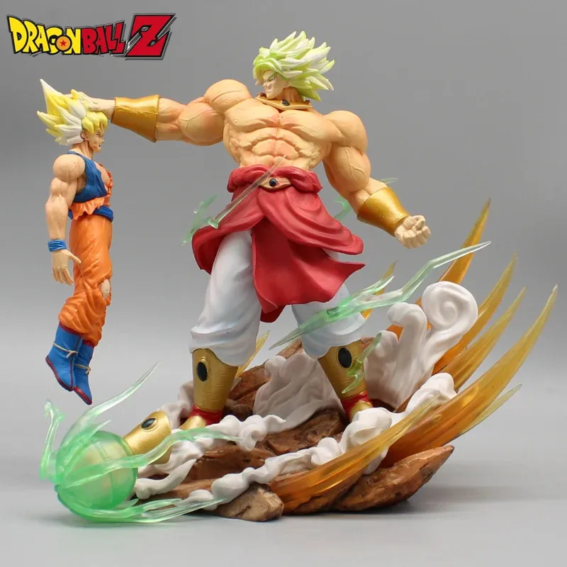 

18cm Spot Dragon Ball Gk Broly Vs Goku Collectible Figures Statue Ornaments Pvc Model Animation Peripheral Scene Toys Gifts