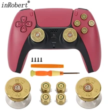Replacement DIY Button for PS5 Controller Thumb Sticks Analog Grip Bullet Buttons Repair Kits for PS5 Buttons Accessories