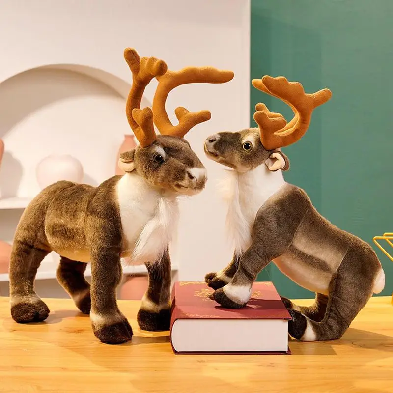 

Simulation Reindeer Plush Toy Christmas Deer Plushies Doll Xmas Elk Soft Toys Merry Christmas New Year Decor Best Gifts for Kids