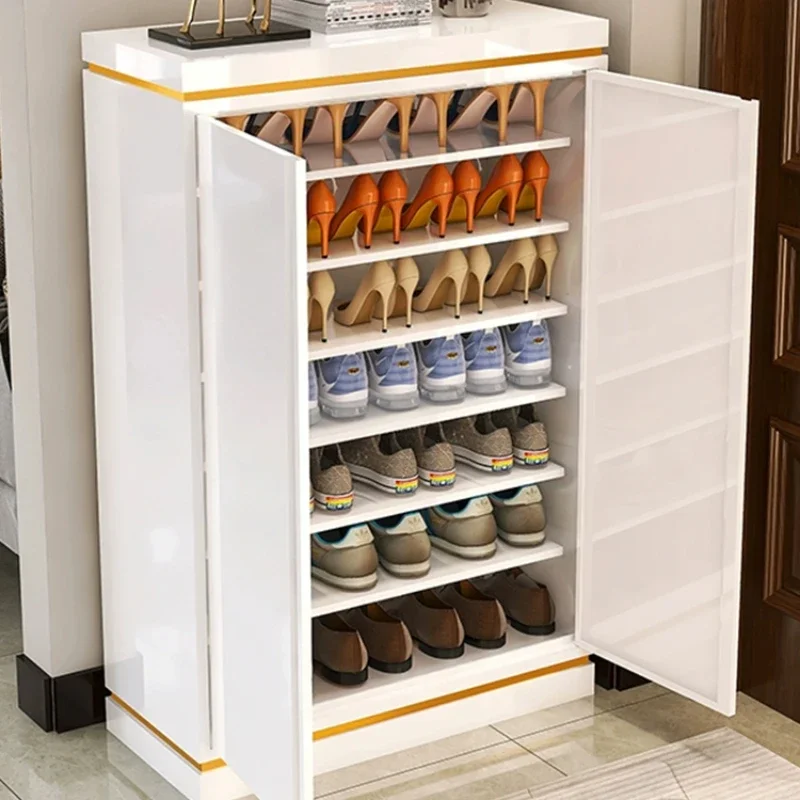 

Shoe cabinet, household large capacity, light luxury, entrance cabinet, integrated with wall, indoor corridor, balcony,