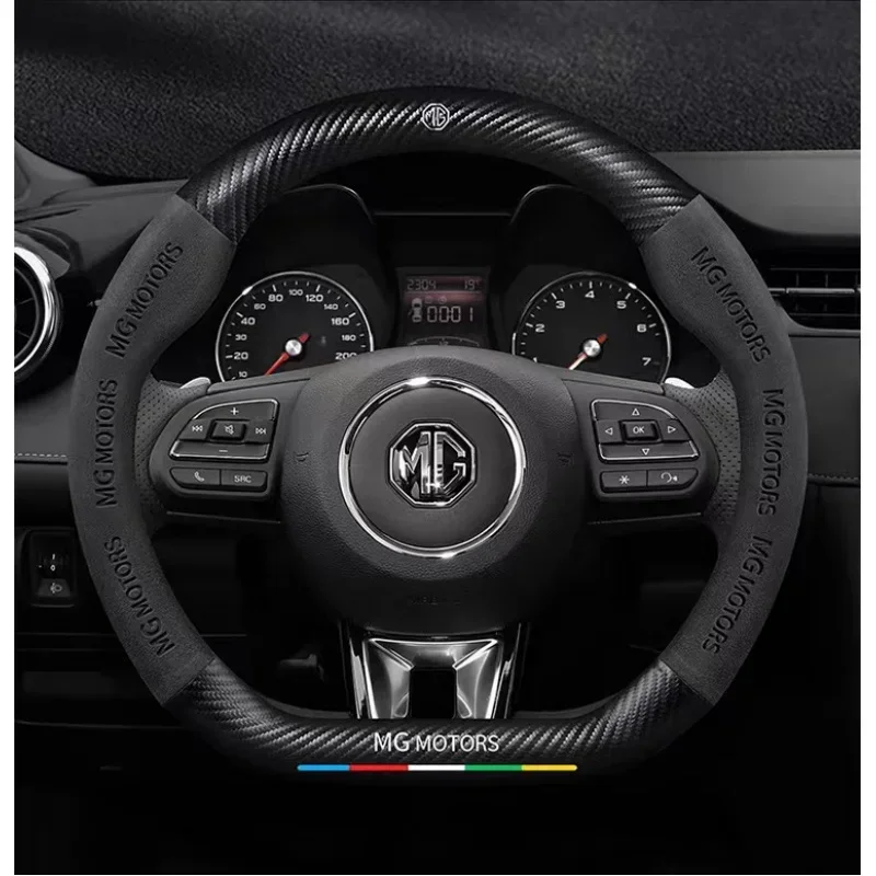 For MG Series ZS EZS HS GS 3 5 6 9 MG5 MG6 MG7 HS EV MG3 3SW ZR EHS GT ONE 38cm Auto Parts Car Logo Suede Steering Wheel Cover
For MG Series ZS EZS HS GS 3 5 6 9 MG5 MG6 MG7 HS EV MG3 3SW ZR EHS GT ONE 38cm Auto Parts Car Logo Suede Steering Wheel Cover