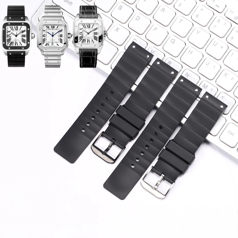 Natural Rubber Strap For SANTOS 100 Wristband Outdoor Sports for Men's Waterproof Soft Silicone Bracelet Watch Accessories
Natural Rubber Strap For SANTOS 100 Wristband Outdoor Sports for Men's Waterproof Soft Silicone Bracelet Watch Accessories