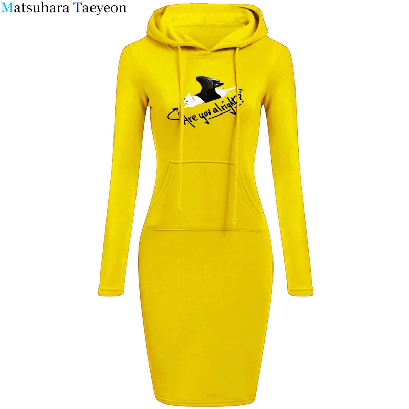 Модные Повседневные платья с капюшоном и принтом кошек, толстовки для женщин, толстовки, женские толстовки, платье, топы, женская одежда 
Модные Повседневные платья с капюшоном и принтом кошек, толстовки для женщин, толстовки, женские толстовки, платье, топы, женская одежда