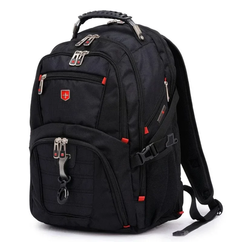 

Швейцарские многофункциональные сумки, прочный рюкзак для 17-дюймового ноутбука, дорожная сумка 45 л, сумка для колледжа, USB-порт для зарядки, водостойкая