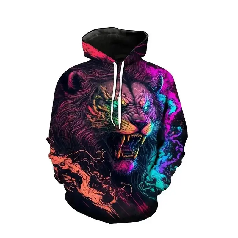 2024 new menswear 3D printed animal lion hoodie casual baggy long sleeve pocket hoodie
2024 new menswear 3D printed animal lion hoodie casual baggy long sleeve pocket hoodie