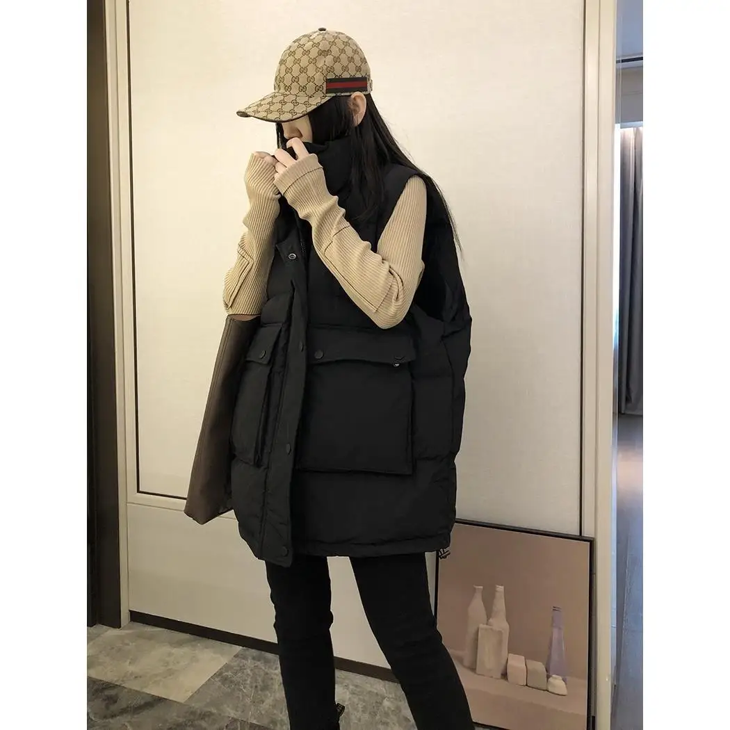 Fashion Autumn New 20223 Stand Collar Elegant Down Coats Warm Outerwear Casual Belt Sleeveless Winter Women Vests Jackets J35
Fashion Autumn New 20223 Stand Collar Elegant Down Coats Warm Outerwear Casual Belt Sleeveless Winter Women Vests Jackets J35