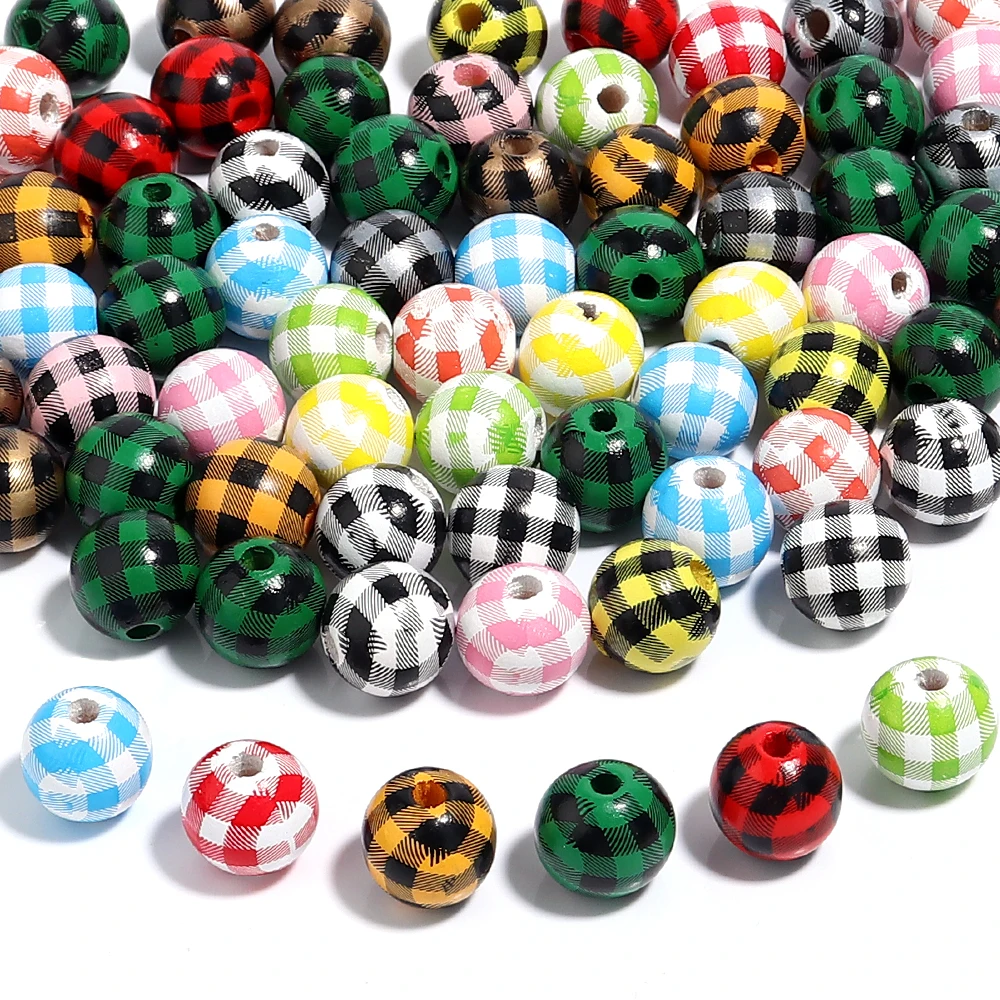 20pcs Colored Checkered Pattern Round Balls Wooden Beads for Jewelry Making Loose Spacer Beads DIY Bracelets Pacifier Clip Acc
20pcs Colored Checkered Pattern Round Balls Wooden Beads for Jewelry Making Loose Spacer Beads DIY Bracelets Pacifier Clip Acc
