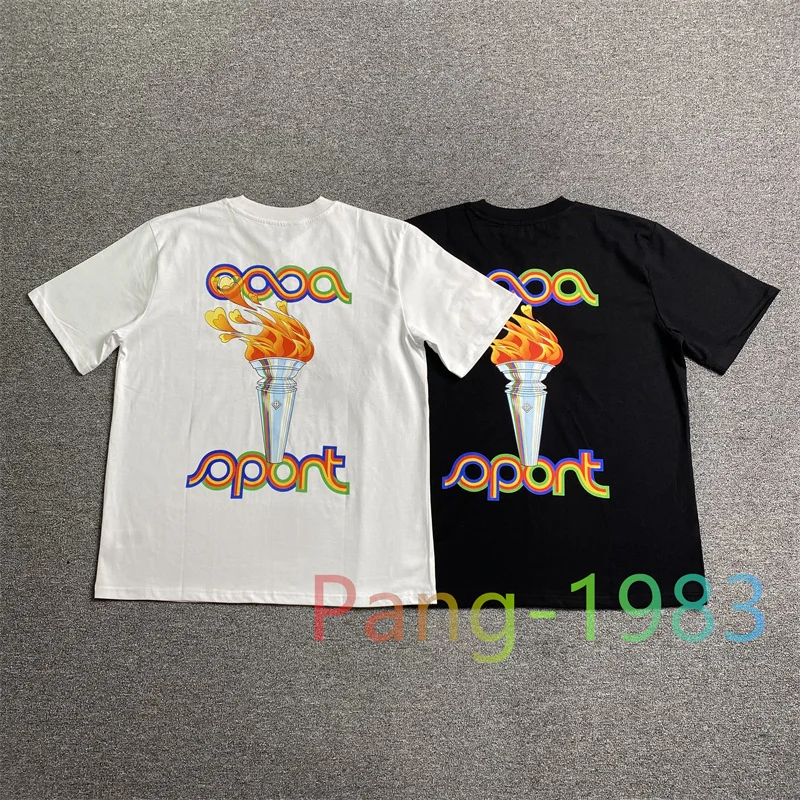 Colorful Torch Print Casablanca T-shirt Men Women Best Quality T-Shirt Simple Versatile Tee Top
Colorful Torch Print Casablanca T-shirt Men Women Best Quality T-Shirt Simple Versatile Tee Top