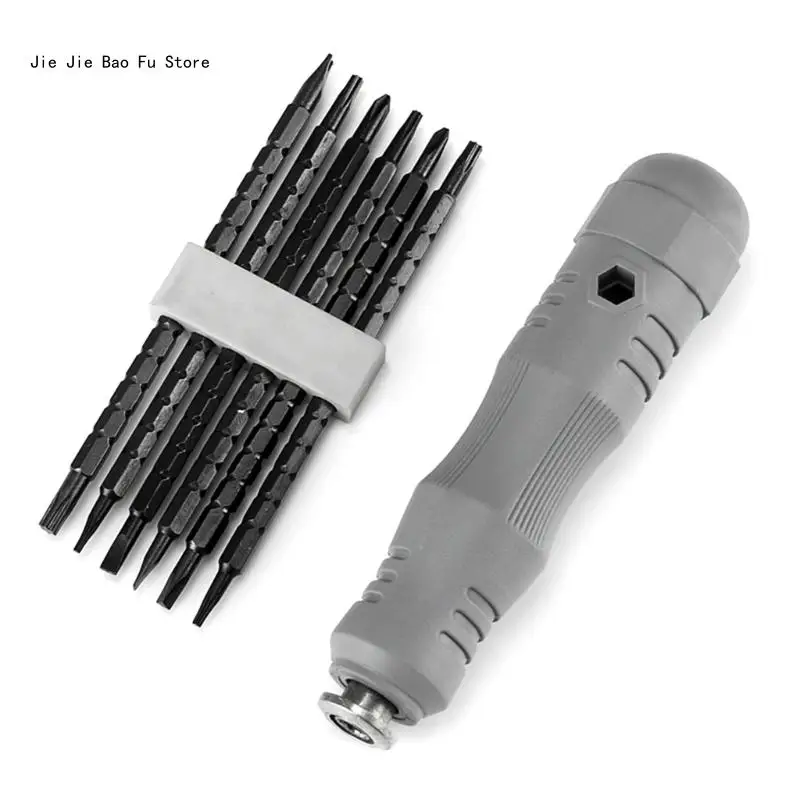E8BD Multi Position Screwdriver Set Ergonomic Handle, Anti-Skid Grip Reduce Hand Fatigue Multi Bits Screwdriver Tool 13-in-1
E8BD Multi Position Screwdriver Set Ergonomic Handle, Anti-Skid Grip Reduce Hand Fatigue Multi Bits Screwdriver Tool 13-in-1